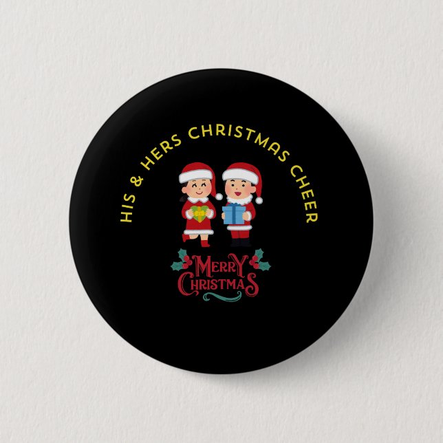 CHAPA REDONDA DE 5 CM HIS & HERS CHRISTMAS CHEER (Anverso)