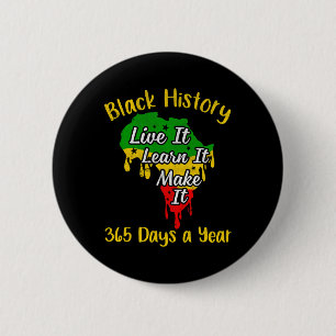 Chapa Redonda De 5 Cm Historia Negra 365 Días Al Año Mes de la Historia