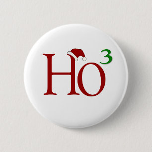 Chapa Redonda De 5 Cm Ho Ho Ho