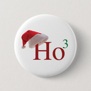 Chapa Redonda De 5 Cm Ho Ho Ho Felices Navidad