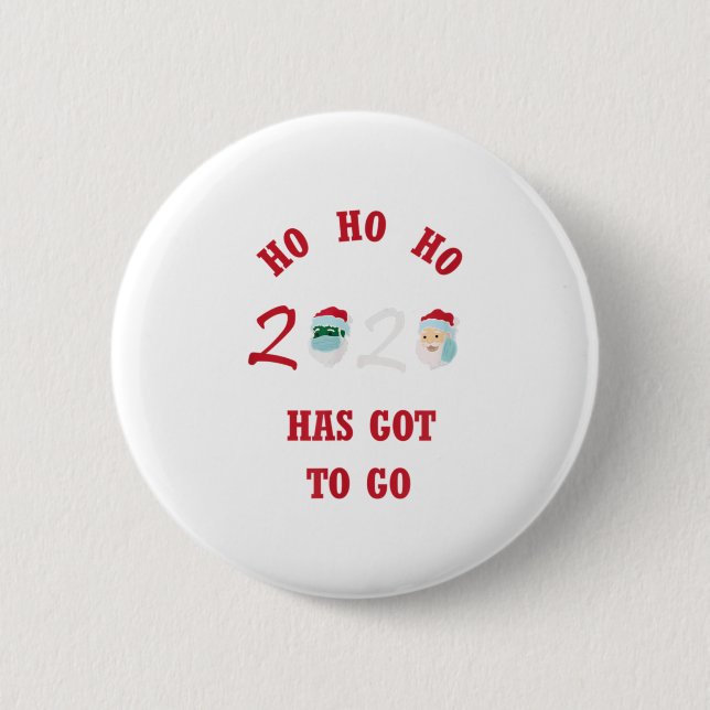 CHAPA REDONDA DE 5 CM HO HO HO HO 2020 DEBE IR (Anverso)