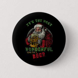Chapa Redonda De 5 Cm Ho Ho Ho Holy Necesito Una Cerveza Graciosa Santa