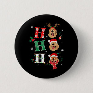 Chapa Redonda De 5 Cm Ho Ho Recupera Navidades De Noche Dorada