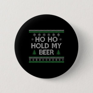 Chapa Redonda De 5 Cm Ho Ho Sostén Mi Cerveza Santa Fea Navidades Bebien