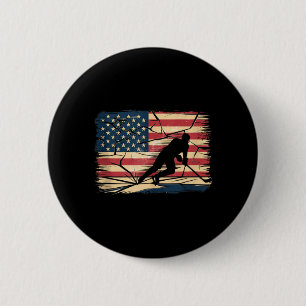 Chapa Redonda De 5 Cm Hockey de bandera americana
