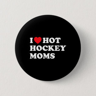 Chapa Redonda De 5 Cm Hockey divertido me encantan las mamás de hockey s