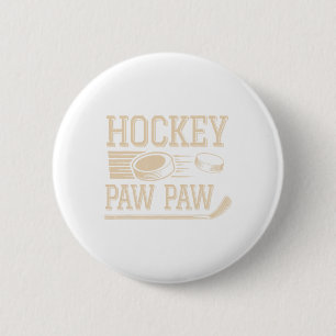 Chapa Redonda De 5 Cm Hockey Paw Paw - Jugador de Hockey Retro Vintage