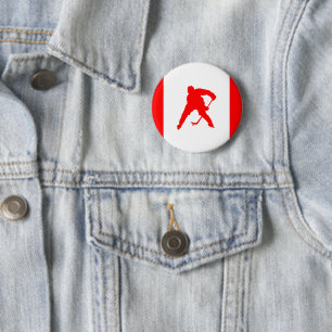 Chapa Redonda De 5 Cm Hockey sobre césped de Canadá