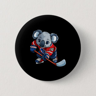 Chapa Redonda De 5 Cm Hockey sobre hielo Koalas