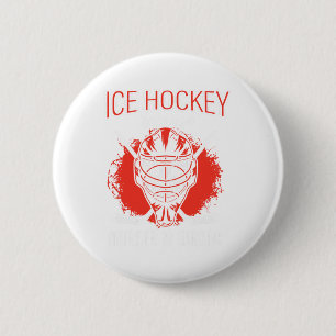 Chapa Redonda De 5 Cm Hockey sobre hielo porque el asesinato está mal Ho