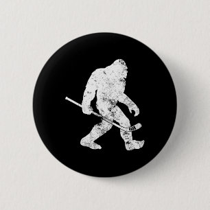 Chapa Redonda De 5 Cm Hockey sobre hierba Vintage Sasquatch Funny Hombre