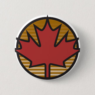Chapa Redonda De 5 Cm hoja de arce de Canadá