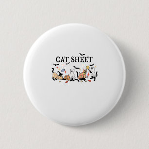 Chapa Redonda De 5 Cm Hoja de gato corta gatos negros en Halloween fanta