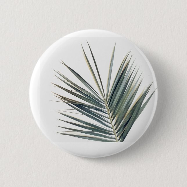 Chapa Redonda De 5 Cm Hoja verde pálido (Anverso)