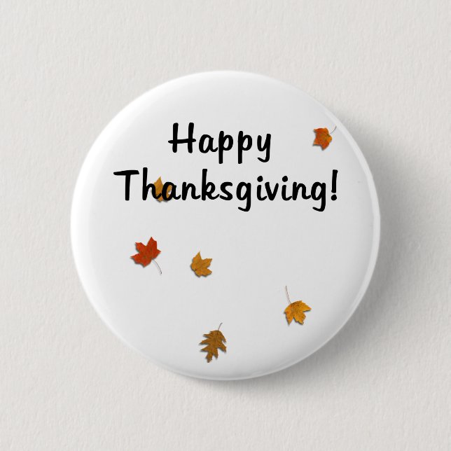 Chapa Redonda De 5 Cm Hojas de la cosecha (Anverso)