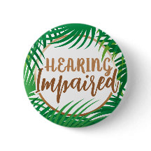 Hojas de Palma Tropicales Verde Oro Duro de Oído