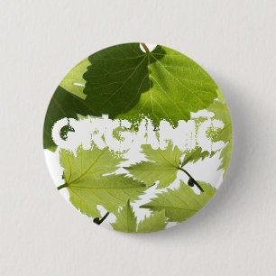 Chapa Redonda De 5 Cm Hojas verdes de vid de uva