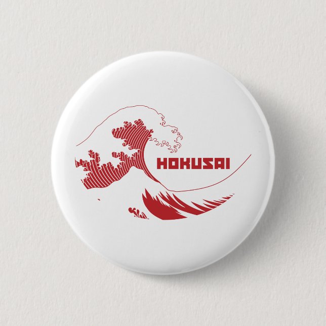 Chapa Redonda De 5 Cm Hokusai - la gran onda (Anverso)