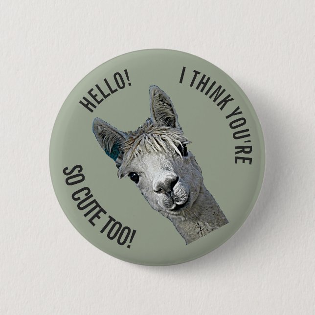 Chapa Redonda De 5 Cm Hola (Anverso)