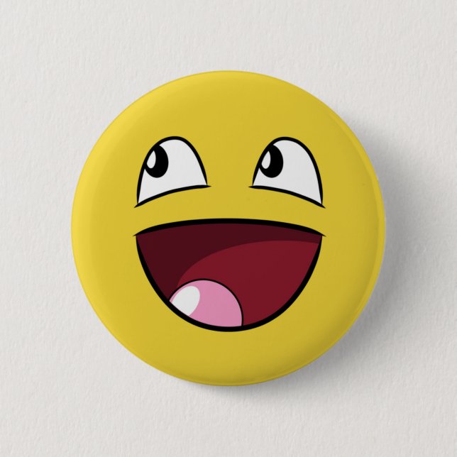 Chapa Redonda De 5 Cm hola cara feliz (Anverso)