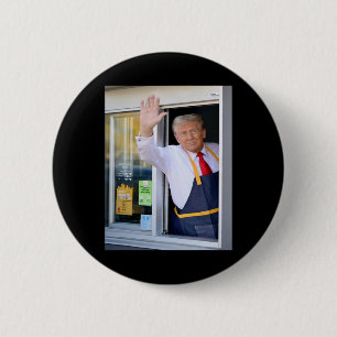Chapa Redonda De 5 Cm Hola, consíguese a su hamburguesa Donald Trump, co