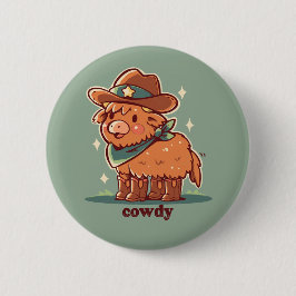 Chapa Redonda De 5 Cm Hola Cowdy