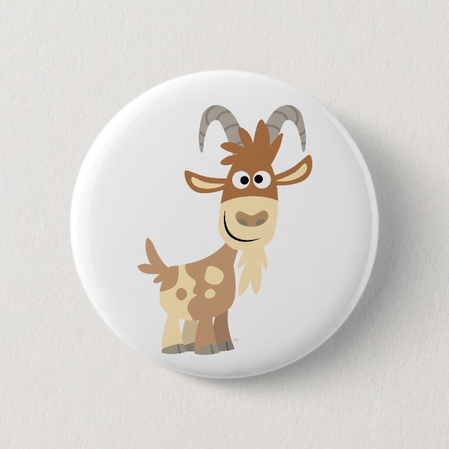 Chapa Redonda De 5 Cm ¡Hola! Cute Personalizado Goat (Anverso)