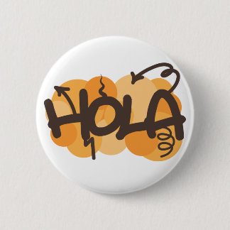 Chapa Redonda De 5 Cm Hola en español