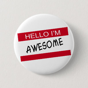 Chapa Redonda De 5 Cm Hola Im Awesome