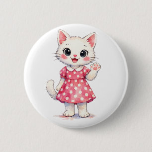 Chapa Redonda De 5 Cm Hola Kitty!