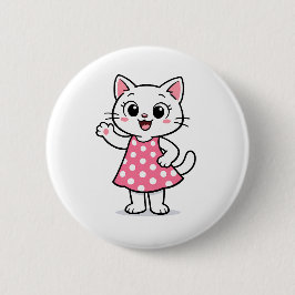 Chapa Redonda De 5 Cm Hola Kitty