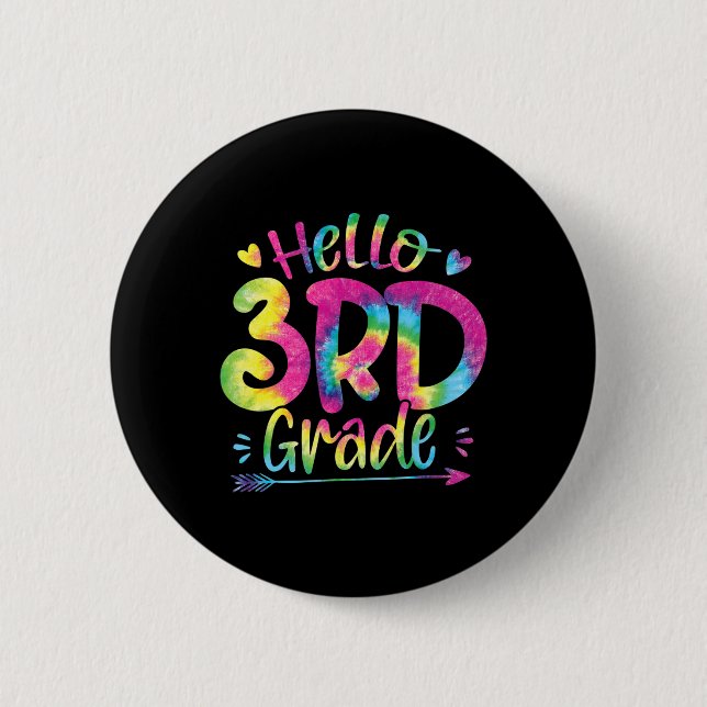 Chapa Redonda De 5 Cm Hola, profesores de tercer grado, estudiantes de t (Anverso)