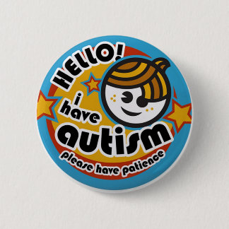 CHAPA REDONDA DE 5 CM HOLA TENGO AUTISMO - CONCIENCIA
