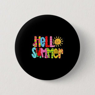 Chapa Redonda De 5 Cm Hola vacaciones de verano Ice Cream Popsicle Water