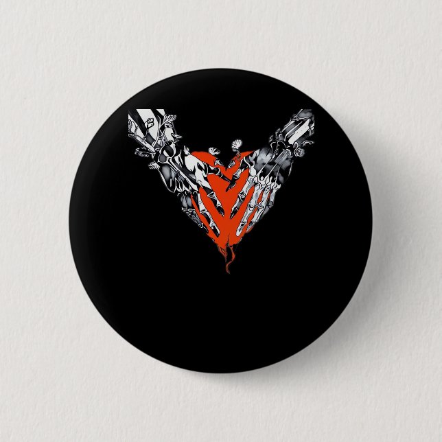 Chapa Redonda De 5 Cm Holding Heart Classic (Anverso)