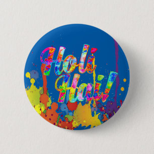 Chapa Redonda De 5 Cm ¡Holi Hai! - Difunde el mensaje de Holi