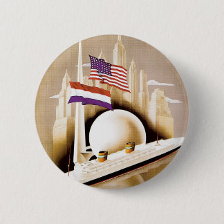Chapa Redonda De 5 Cm Holland America Line New York