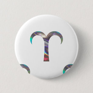 Chapa Redonda De 5 Cm hologram Aries