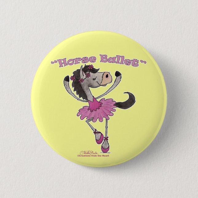 Chapa Redonda De 5 Cm Holsteiner Horse Ballet (Anverso)