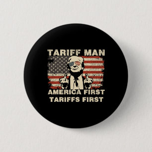 Chapa Redonda De 5 Cm Hombre Arancel Funny Trump Aranceles Meme América