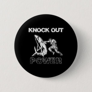 Chapa Redonda De 5 Cm Hombre boxeador vintage poder de nocaut, mejor kic