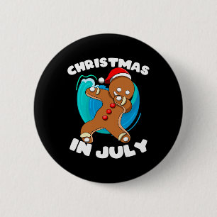 Chapa Redonda De 5 Cm Hombre de Navidad de Pan de Jengibre Dabbing de Ve