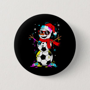 Chapa Redonda De 5 Cm Hombre de nieve de fútbol goteo divertido genial N