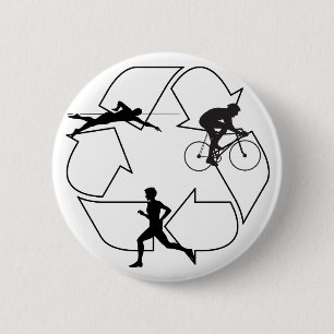 Chapa Redonda De 5 Cm Hombre del Triathlon