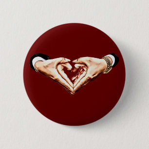 Chapa Redonda De 5 Cm Hombre mujeres parejas en forma de corazón arte de