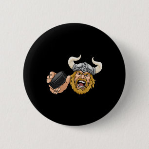 Chapa Redonda De 5 Cm Hombre personaje de dibujos animados de puck de ho