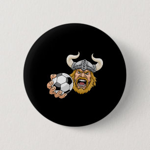 Chapa Redonda De 5 Cm Hombre Personaje De Dibujos Animados Viking Soccer