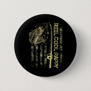 Chapa Redonda De 5 Cm Hombre Reel Cool Pappy Camuflaje Bandera Americana