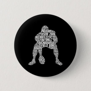 Chapa Redonda De 5 Cm Hombres de Fútbol Americanos Lineman Niños 1