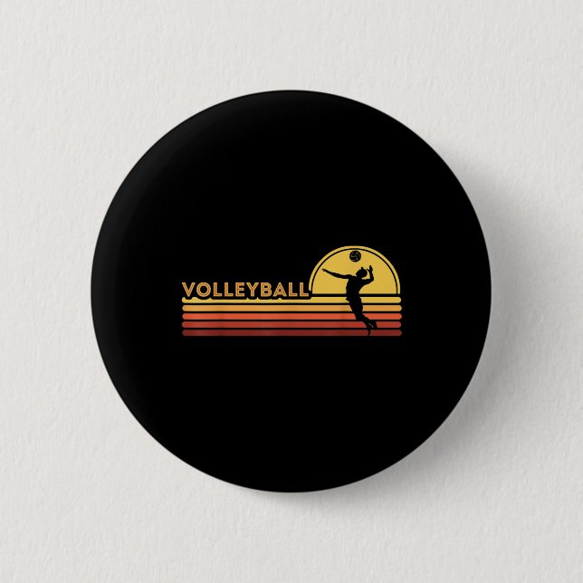 Chapa Redonda De 5 Cm Hombres de voleibol (Anverso)